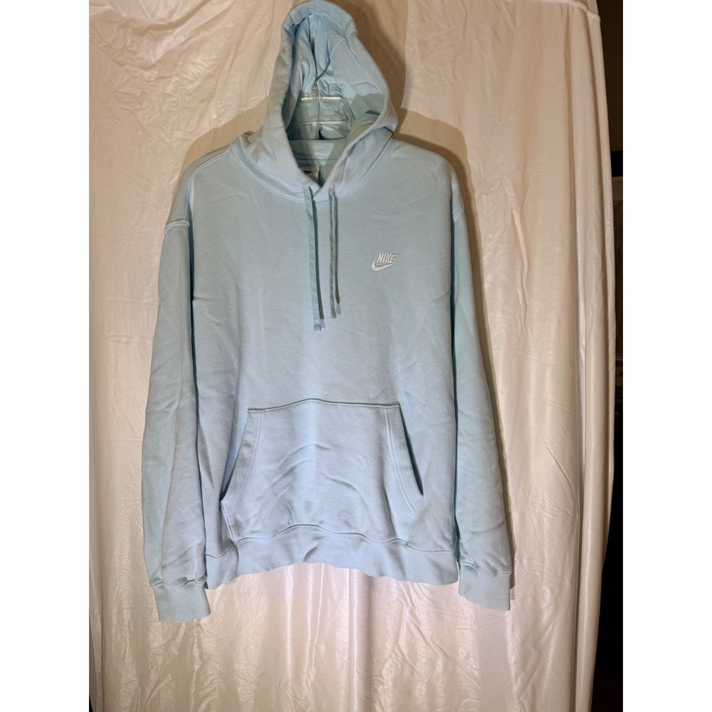 Nike Sportswear Club Fleece Hoodie Light Blue BV2654-474 Mens Large